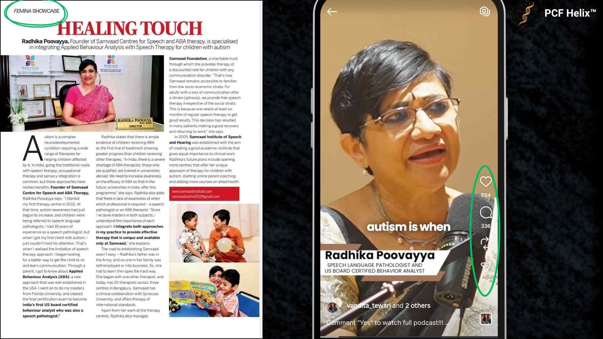 Femina magazine feature and podcast appearance
